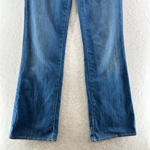 GAP Jeans Womens Sz 12Long Original Flare Medium Washed Denim Cotton Blend Blue - Picture 4 of 10